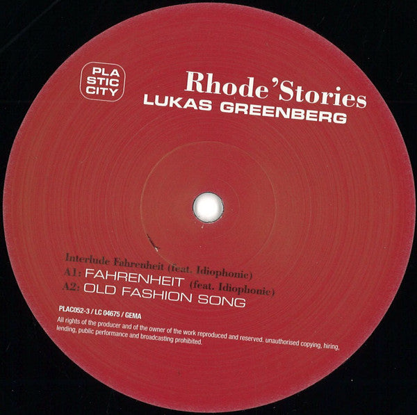 Lukas Greenberg : Rhode'Stories (2xLP, Album)