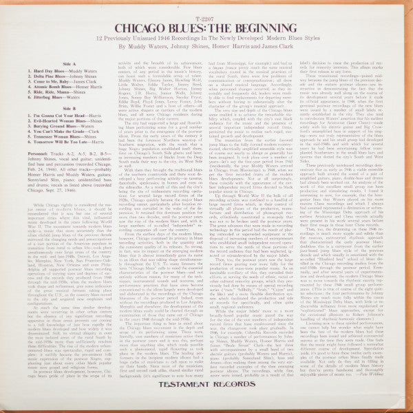 Various : Chicago Blues: The Beginning (LP, Album, RE)