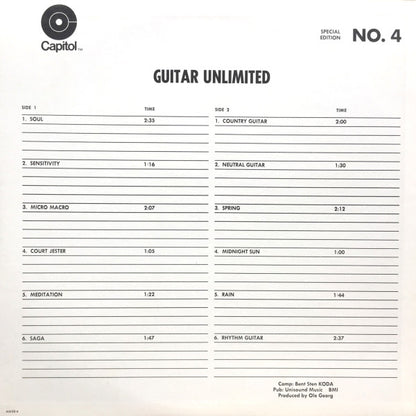 Bent Sten : Special Edition No. 4 - Guitar Unlimited (LP, Album)