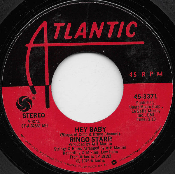 Ringo Starr : Hey Baby (7", Single, Styrene, Mon)