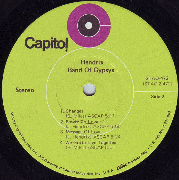 Hendrix* : Band Of Gypsys (LP, Album, L.A)