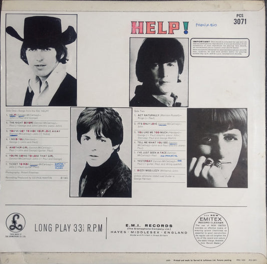 The Beatles : Help! (LP, Album, RE)