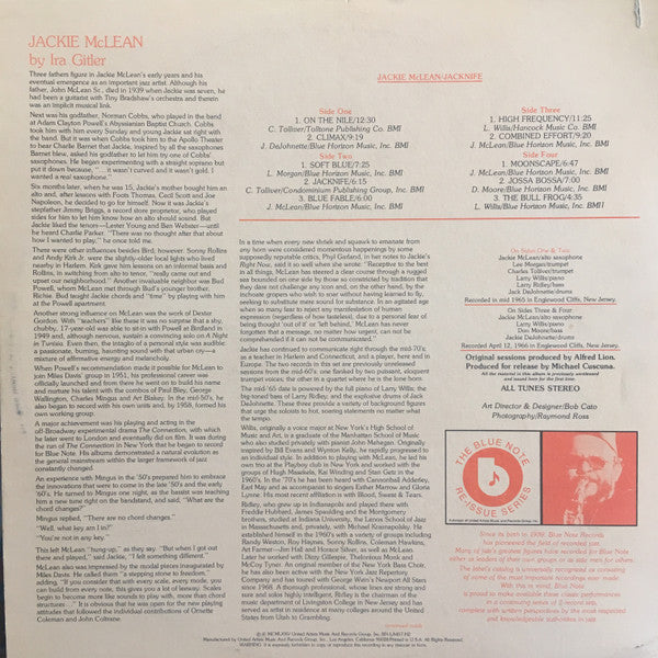Jackie McLean : Jacknife (2xLP, Album, Gat)