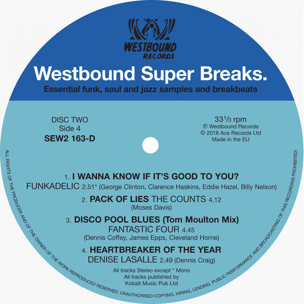 Various : Westbound Super Breaks. Essential Funk, Soul And Jazz Samples And Breakbeats (2xLP, Comp)