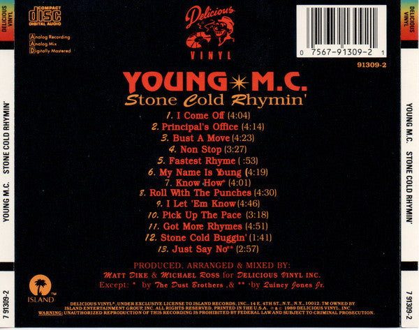 Young M.C.* : Stone Cold Rhymin' (CD, Album, SRC)