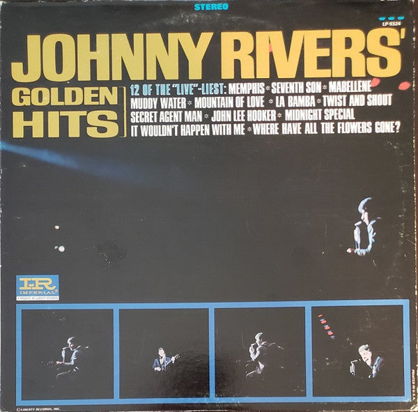 Johnny Rivers : Johnny Rivers' Golden Hits (LP, Album, Comp, RP, All)