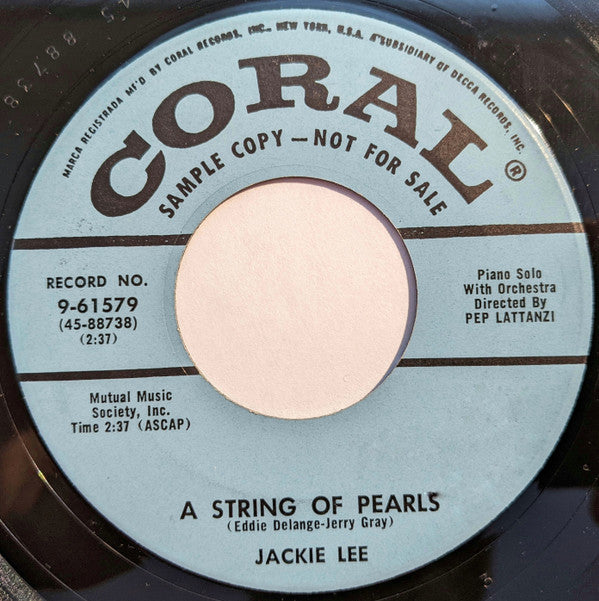Jackie Lee (5) : A String Of Pearls / Always Love Me (7", Single, Promo)