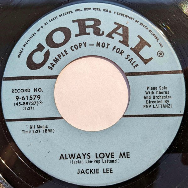 Jackie Lee (5) : A String Of Pearls / Always Love Me (7", Single, Promo)