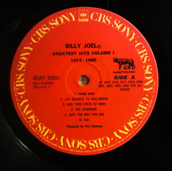 Billy Joel : Greatest Hits Volume I & Volume II (2xLP, Comp, Gat)