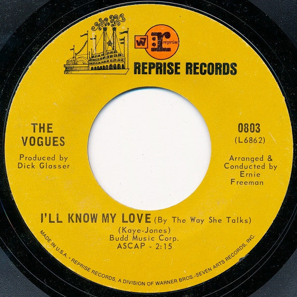 The Vogues : Woman Helping Man (7", Single, Styrene, Pit)