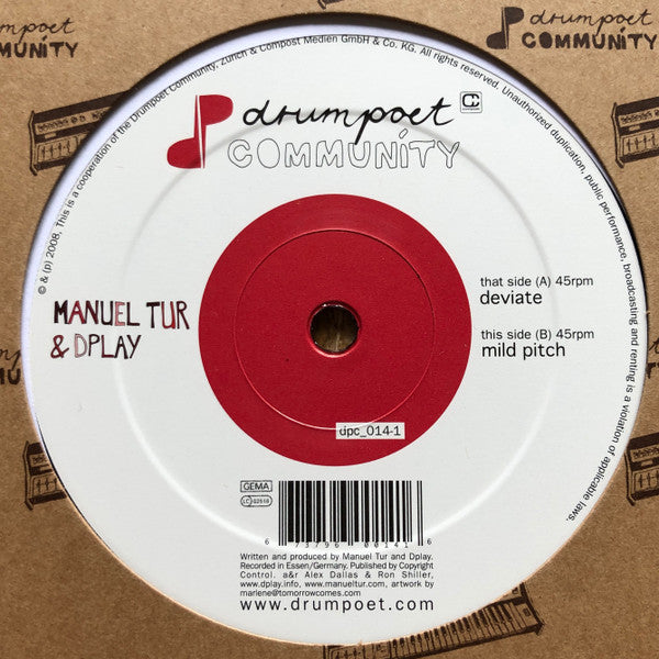 Manuel Tur & Dplay : Deviate (12")
