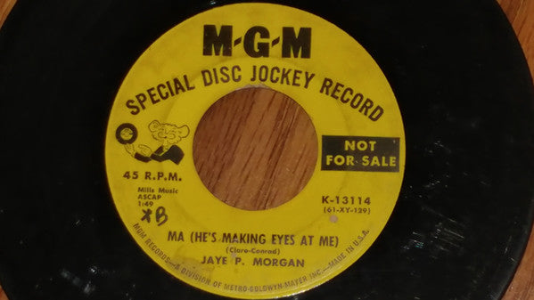 Jaye P. Morgan : Slowly / Ma (He's Making Eyes At Me) (7", Single, Mono, Promo)