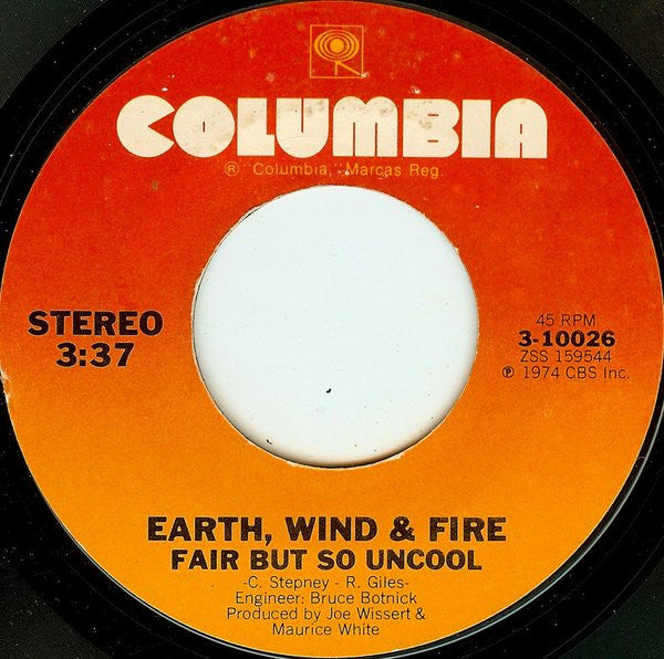 Earth, Wind & Fire : Devotion (7", Single, Styrene)