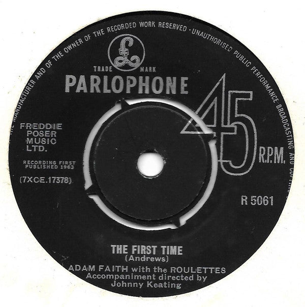 Adam Faith With The Roulettes : So Long Baby (7", Single)