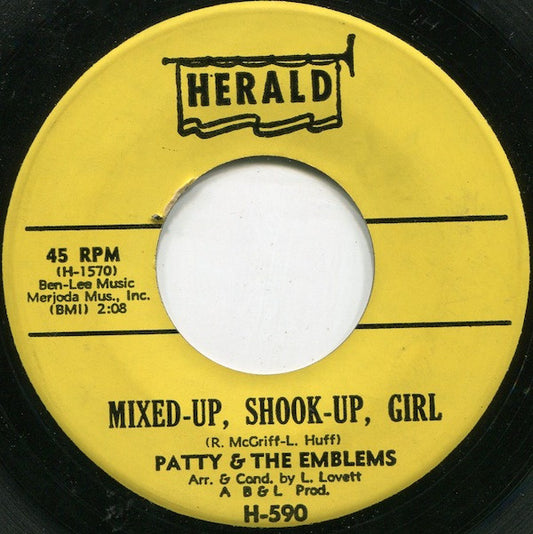Patty & The Emblems : Mixed-Up, Shook-Up, Girl / Ordinary Guy (7", Single)