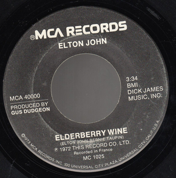 Elton John : Crocodile Rock (7", Single, RP)