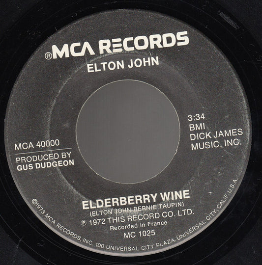 Elton John : Crocodile Rock (7", Single, RP)