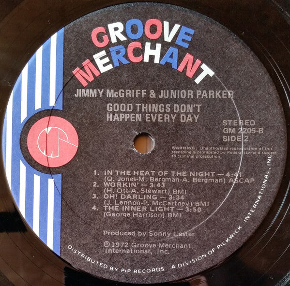 Jimmy McGriff & Junior Parker* : Good Things Don't Happen Every Day (LP, RE)