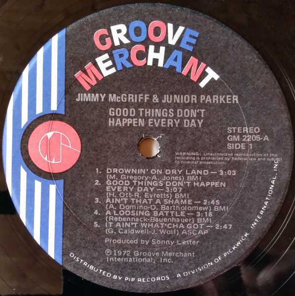 Jimmy McGriff & Junior Parker* : Good Things Don't Happen Every Day (LP, RE)