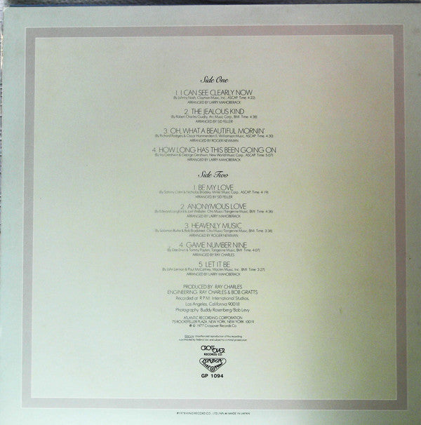 Ray Charles : True To Life (LP, Album)