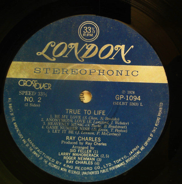 Ray Charles : True To Life (LP, Album)