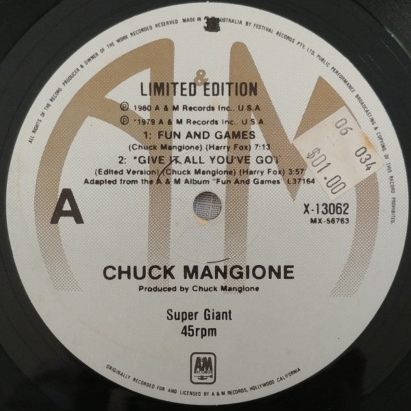 Chuck Mangione : Fun And Games (12", Maxi)