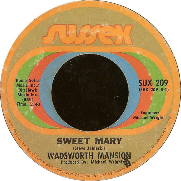 Wadsworth Mansion : Sweet Mary (7", Single)