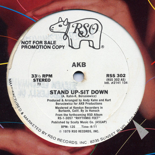 AKB : Stand Up-Sit Down (12", Promo)