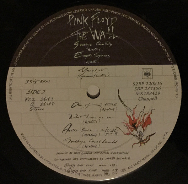 Pink Floyd : The Wall (2xLP, Album, Gat)