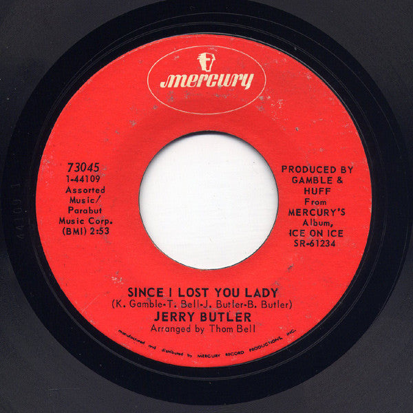 Jerry Butler : I Could Write A Book / Since I Lost You Lady (7", Mono, Styrene, Mer)