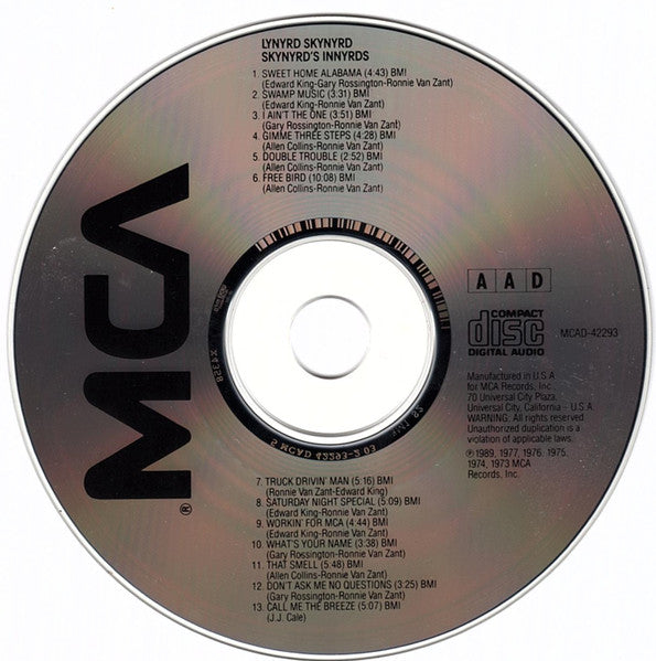Lynyrd Skynyrd : Skynyrd's Innyrds/Their Greatest Hits (CD, Comp, Club, RE, WEA)