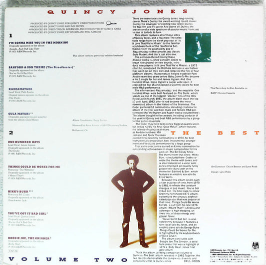 Quincy Jones : The Best Of Volume 2 (LP, Comp)