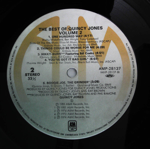 Quincy Jones : The Best Of Volume 2 (LP, Comp)
