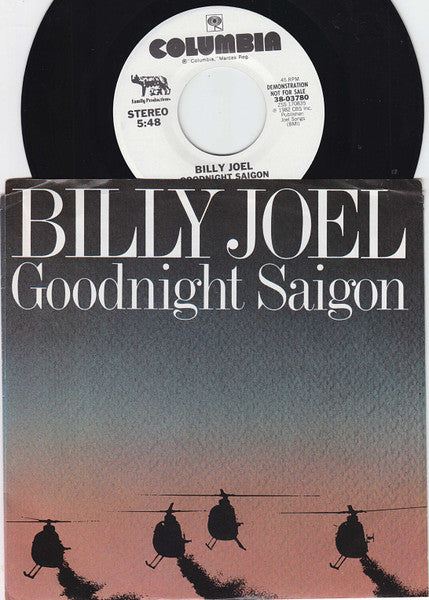 Billy Joel : Goodnight Saigon (7", Promo, Pit)