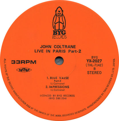 John Coltrane : Live In Paris Part 2 (LP, Album)