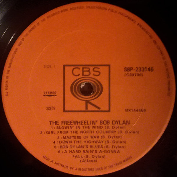 Bob Dylan : The Freewheelin' Bob Dylan (LP, Album)