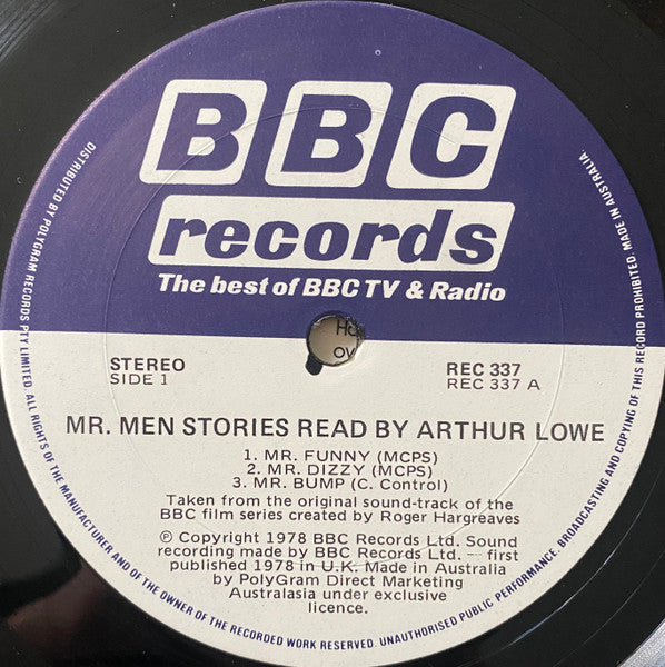 Arthur Lowe : Mr. Men (LP, Comp)