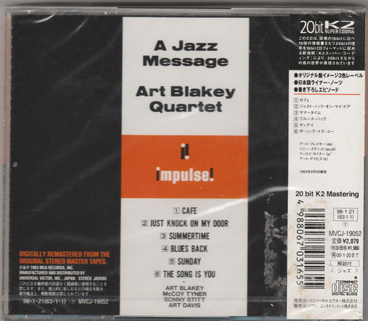 Art Blakey Quartet : A Jazz Message (CD, Album, RE, RM, 20 )