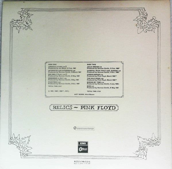 Pink Floyd : Relics (LP, Comp, RE)