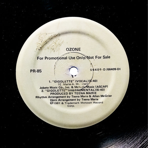 Billy Preston & Syreeta / Ozone (5) : Just For You (Put The Boogie In Your Body) / Gigolette (12", Promo)