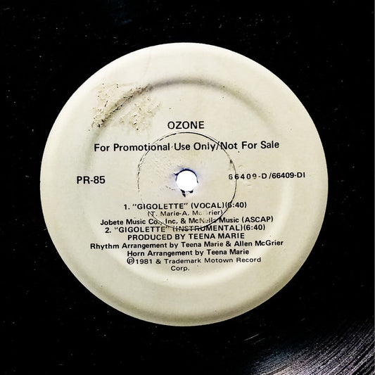 Billy Preston & Syreeta / Ozone (5) : Just For You (Put The Boogie In Your Body) / Gigolette (12", Promo)