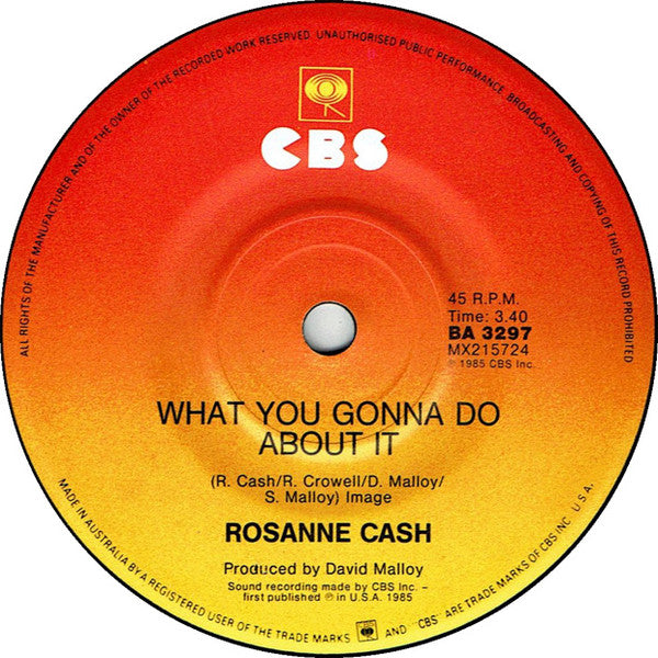 Rosanne Cash : I Don't Know Why You Don't Want Me (7", Single)