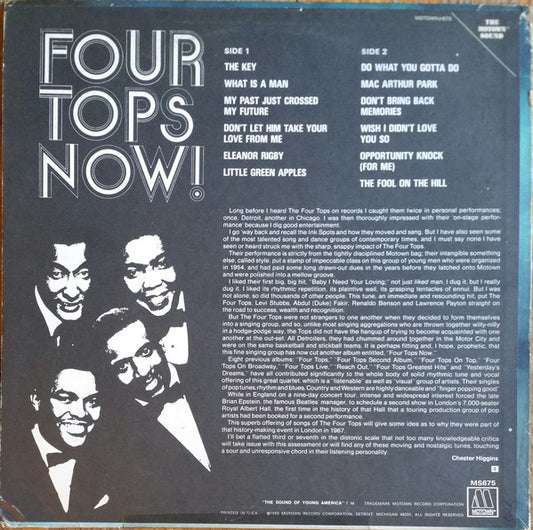 Four Tops : Four Tops Now! (LP, Album)