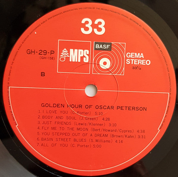 Oscar Peterson : Golden Hour Of Oscar Peterson (LP)