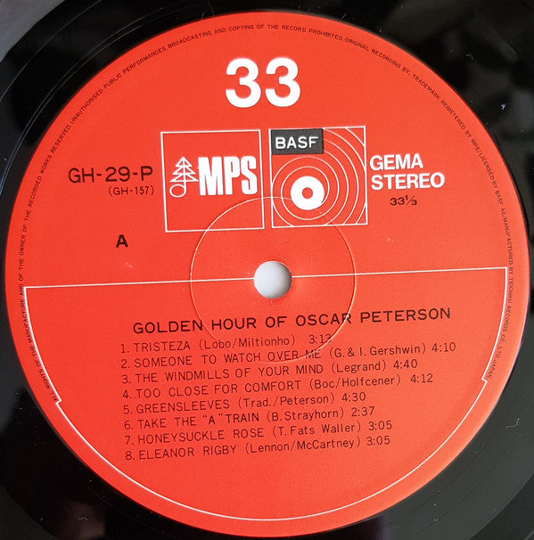 Oscar Peterson : Golden Hour Of Oscar Peterson (LP)