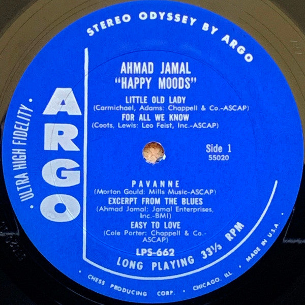 Ahmad Jamal : Happy Moods (LP, Album, RP, Ter)