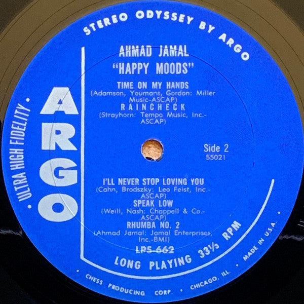 Ahmad Jamal : Happy Moods (LP, Album, RP, Ter)