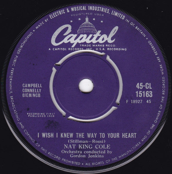 Nat King Cole : Just As Much As Ever (7", Single)