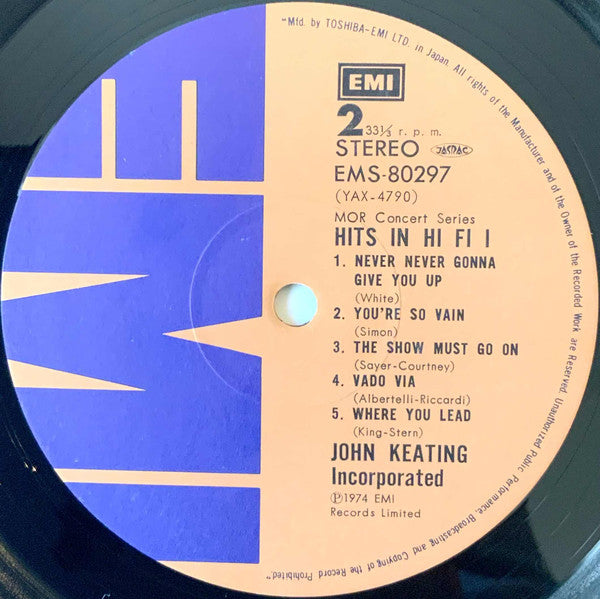 John Keating Incorporated : Hits In Hi-Fi 1 (LP)
