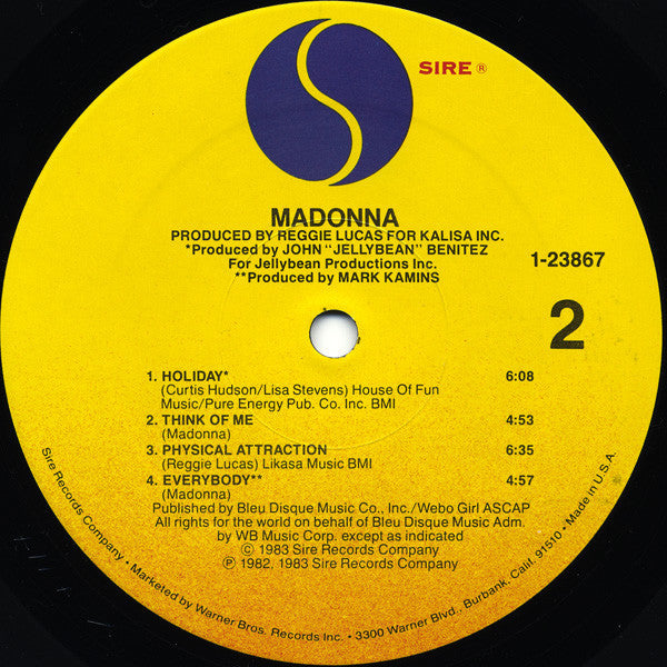 Madonna : Madonna (LP, Album, RE, All)